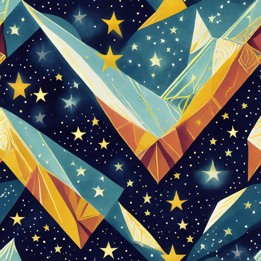 galaxy gold sky at night with stars shining
