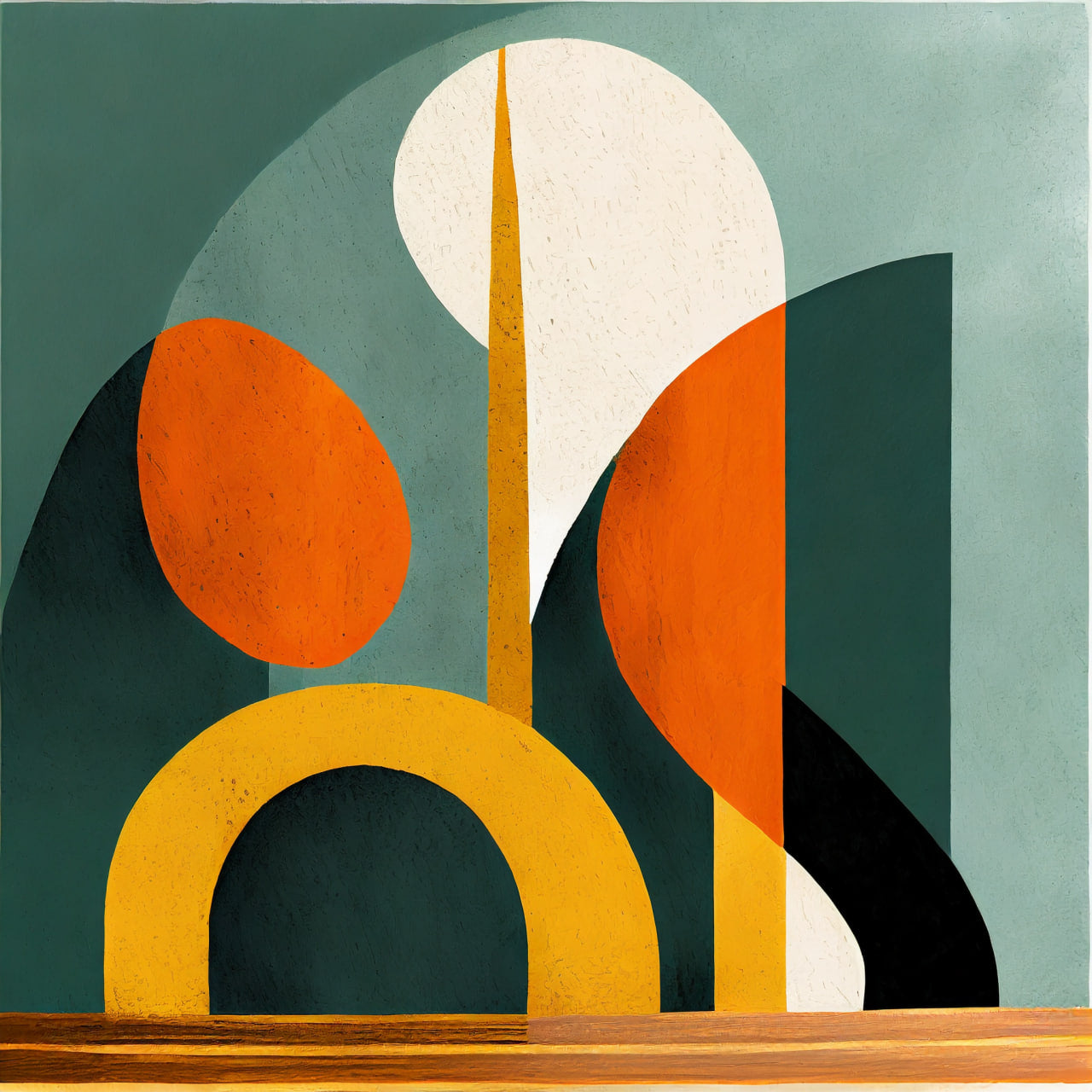 Mid-Century Abstract Art Print  Printable Boho Wall Art