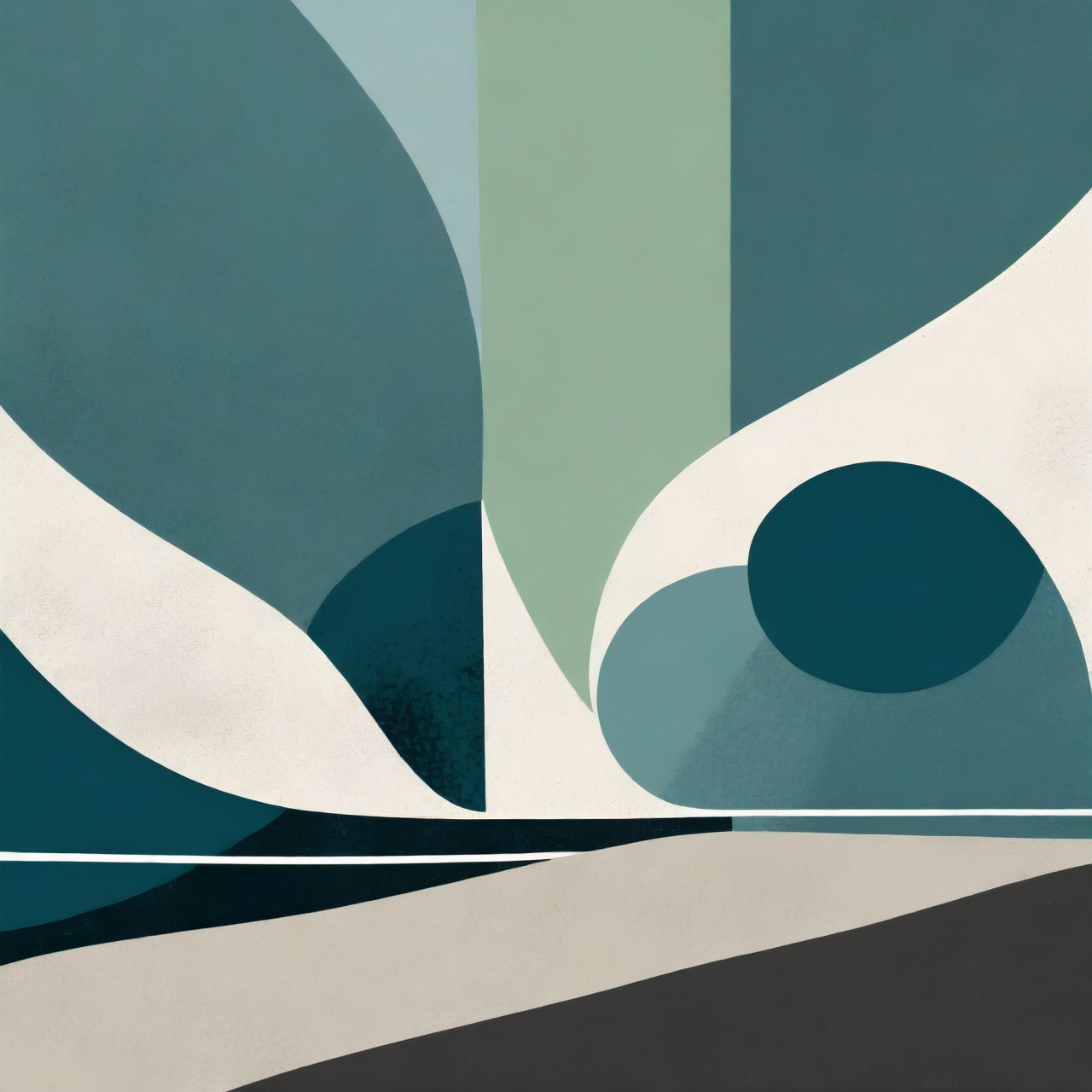 Mid Century Abstract Printable Wall Art  Instant Download