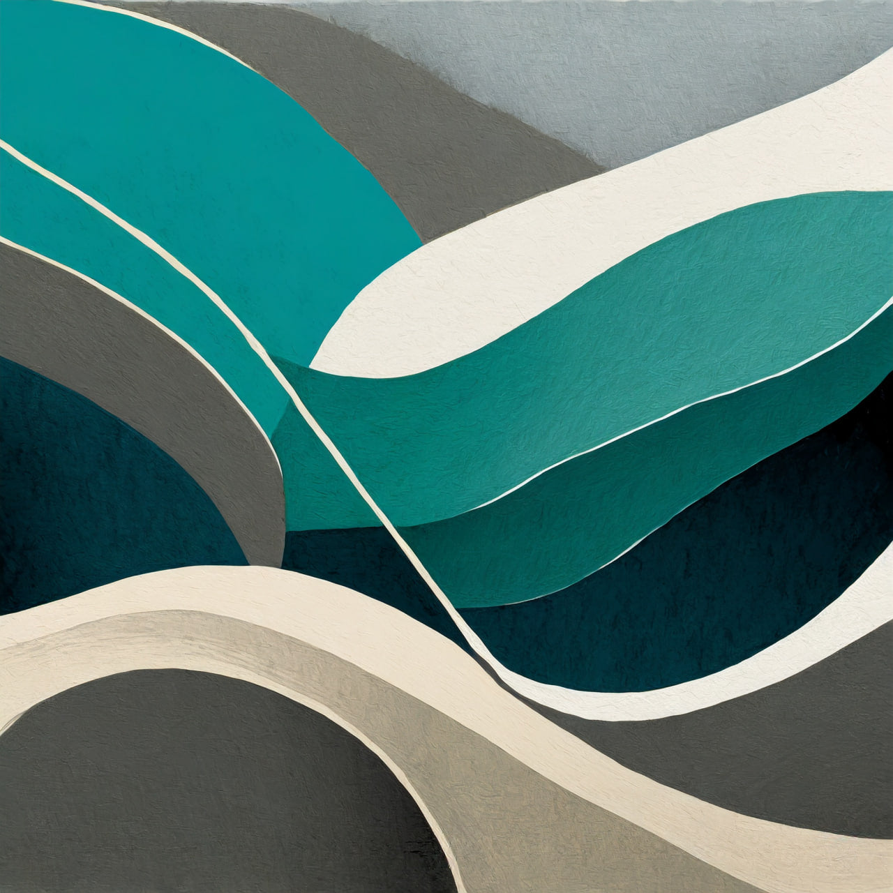 Teal & Gray Abstract Printable Wall Art  Modern Boho Home Decor